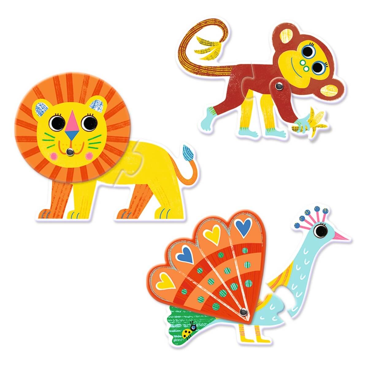Puzzle duo Articulo Animaux Djeco