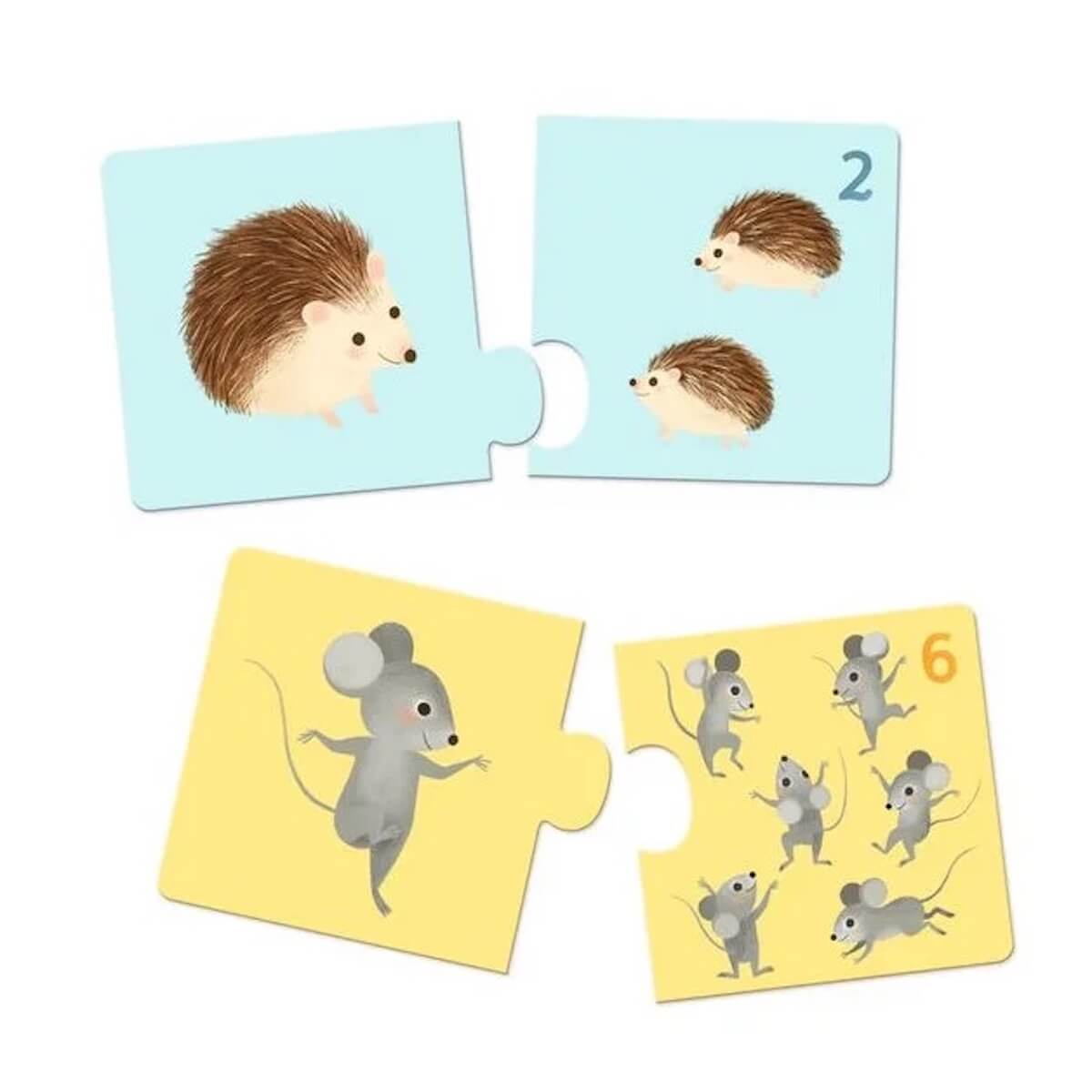 Puzzle Duo Bébés animaux Djeco