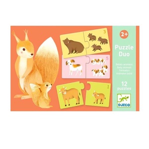 Puzzle Duo Bébés animaux Djeco