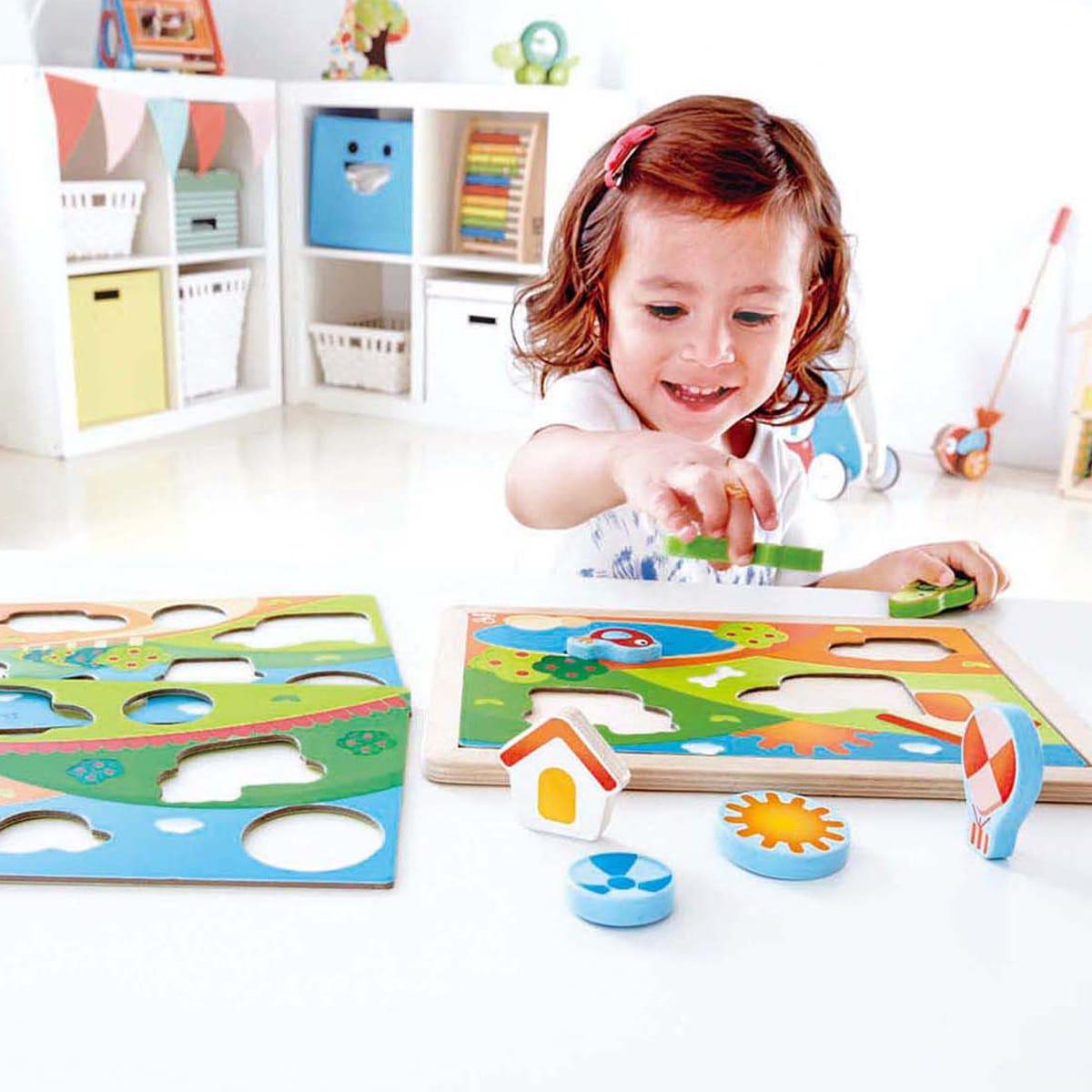 Puzzle encastrement 3-IN-1 SUNNY VALLEY Hape