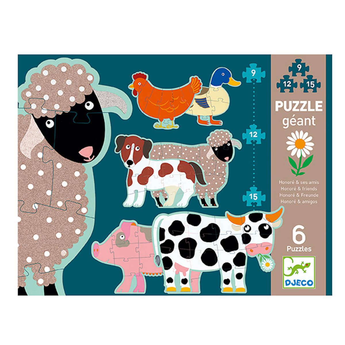 Puzzle évolutif HONORÉ ET SES AMIS Djeco