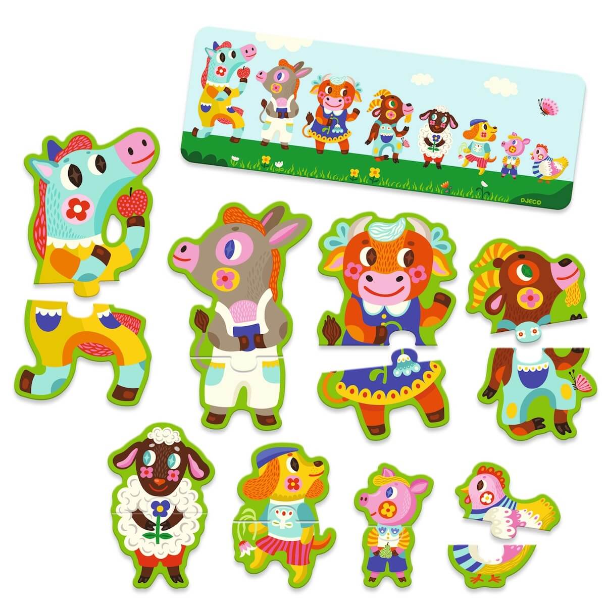 Puzzle géant Grands & petits à la ferme Djeco