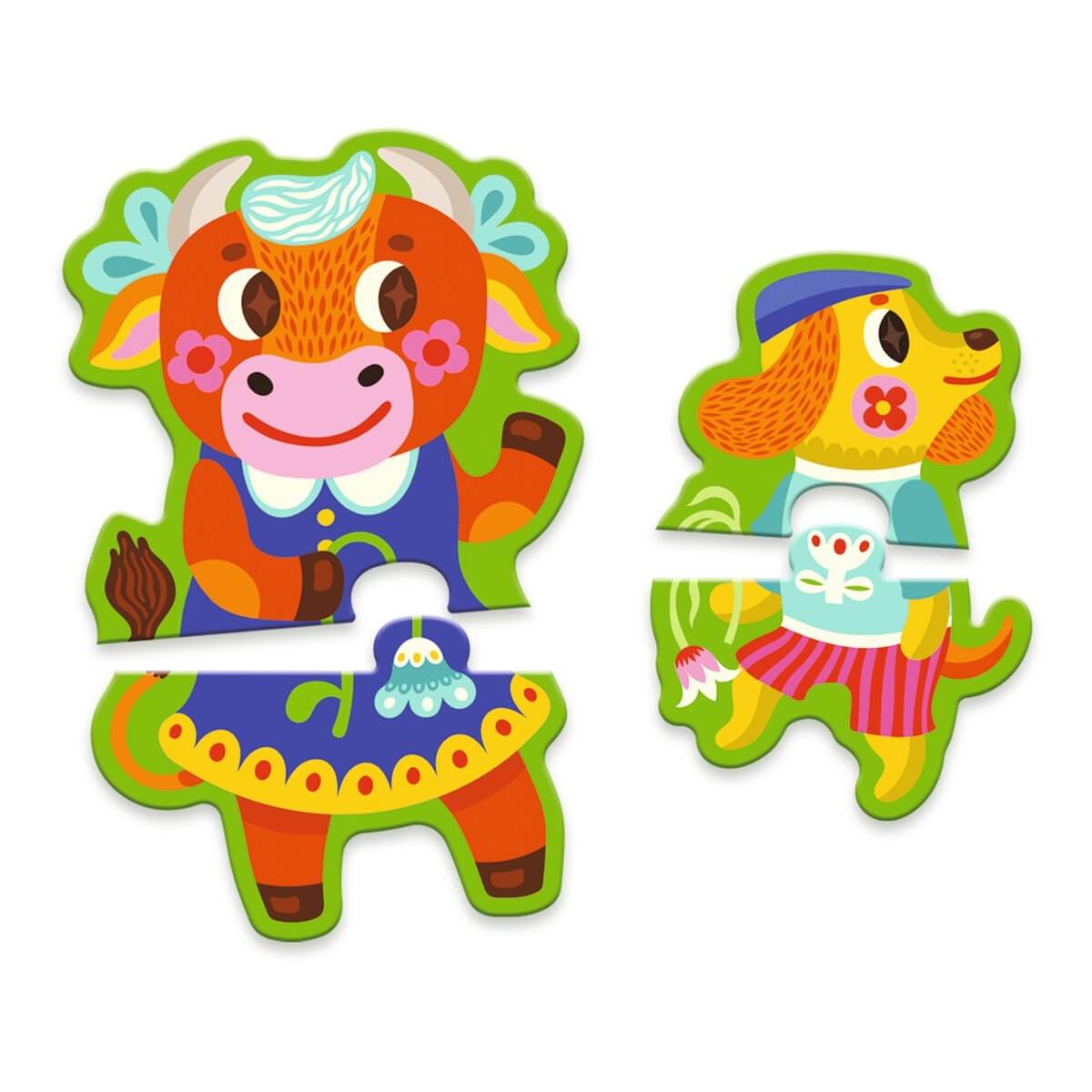 Puzzle géant Grands & petits à la ferme Djeco