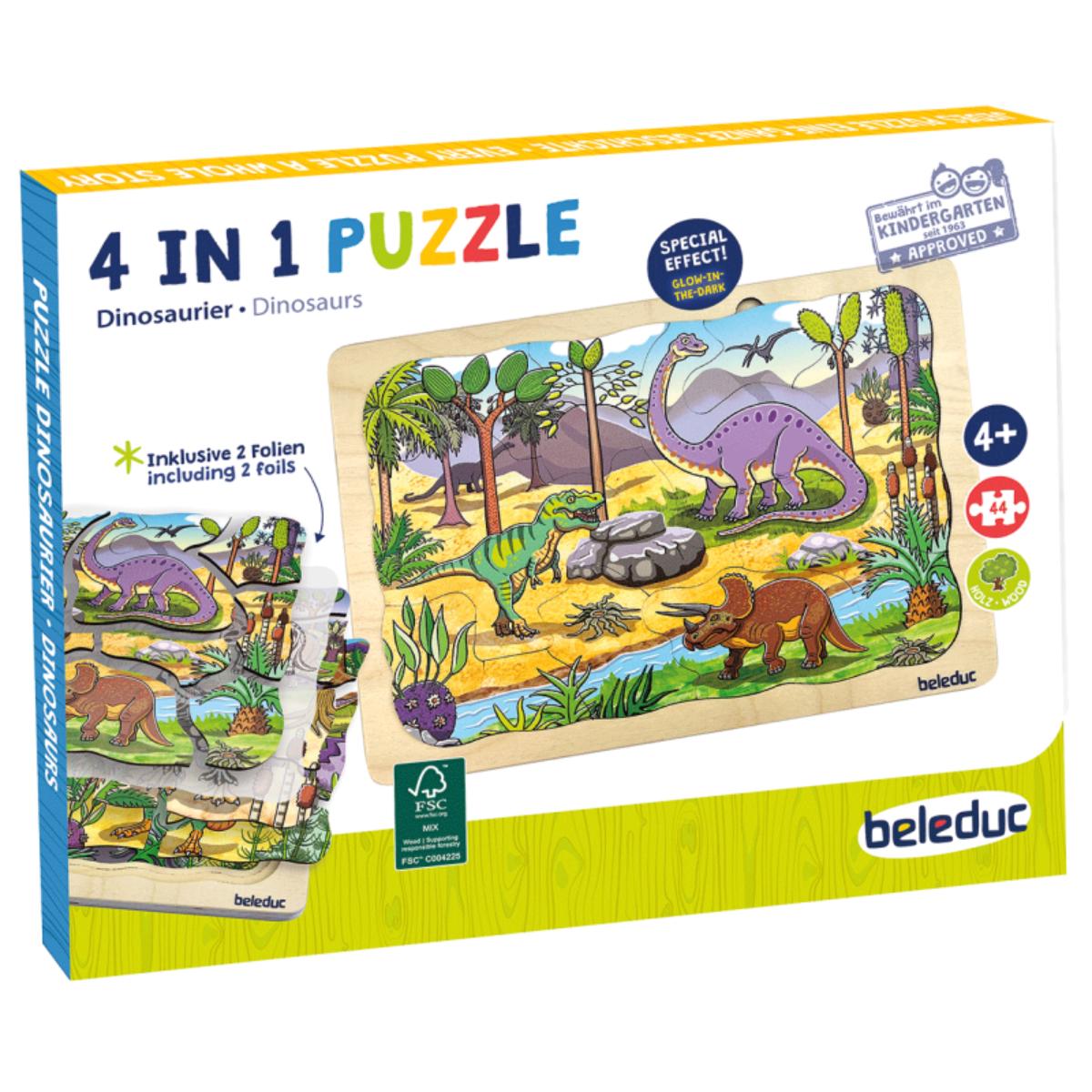 Puzzle multiniveaux Dinosaures Beleduc
