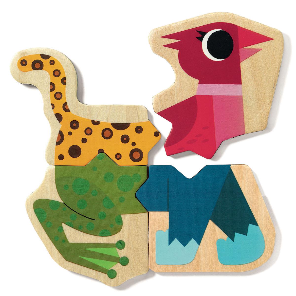Puzzle premier âge Mixanimo BOIS Djeco