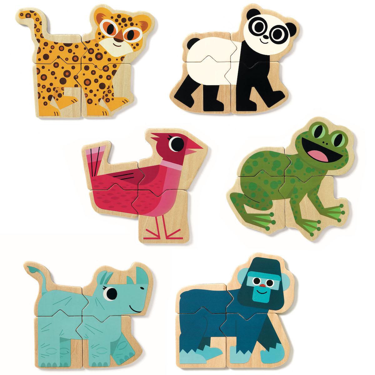 Puzzle premier âge Mixanimo BOIS Djeco