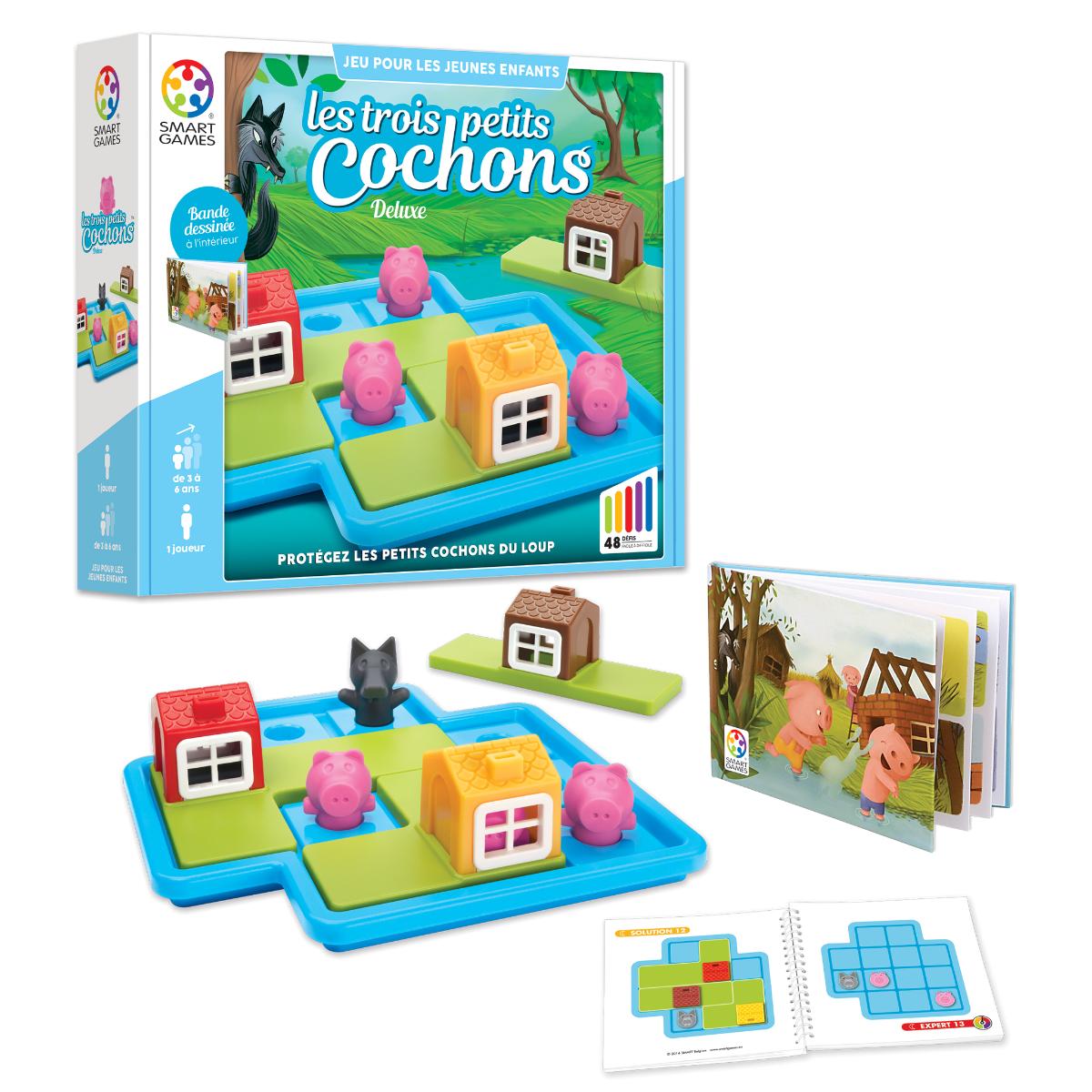 Puzzle préscolaire contes de fées LES TROIS PETITS COCHONS Deluxe Smartgames