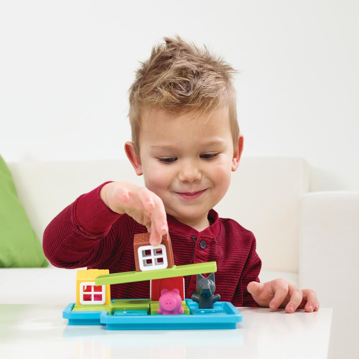 Puzzle préscolaire contes de fées LES TROIS PETITS COCHONS Deluxe Smartgames