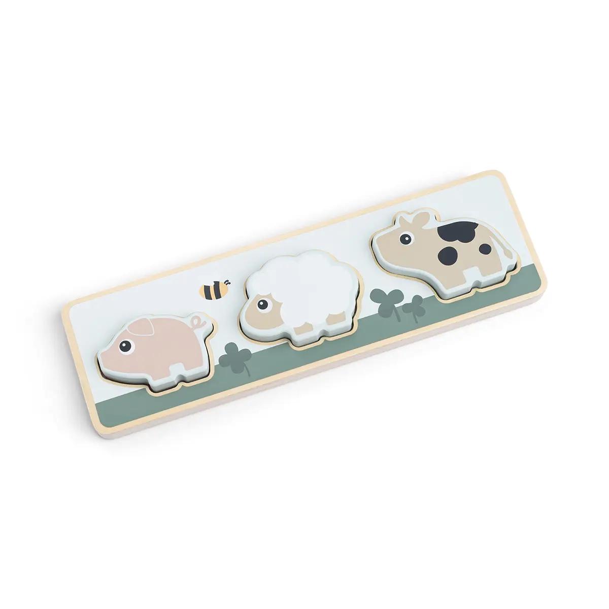 Puzzle sensorielle Tiny farm Done by deer Colour mix