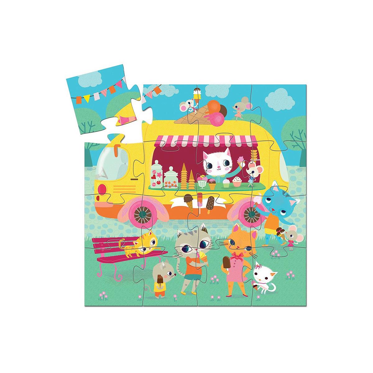 Puzzle silhouette-16pcs LE GLACIER Djeco