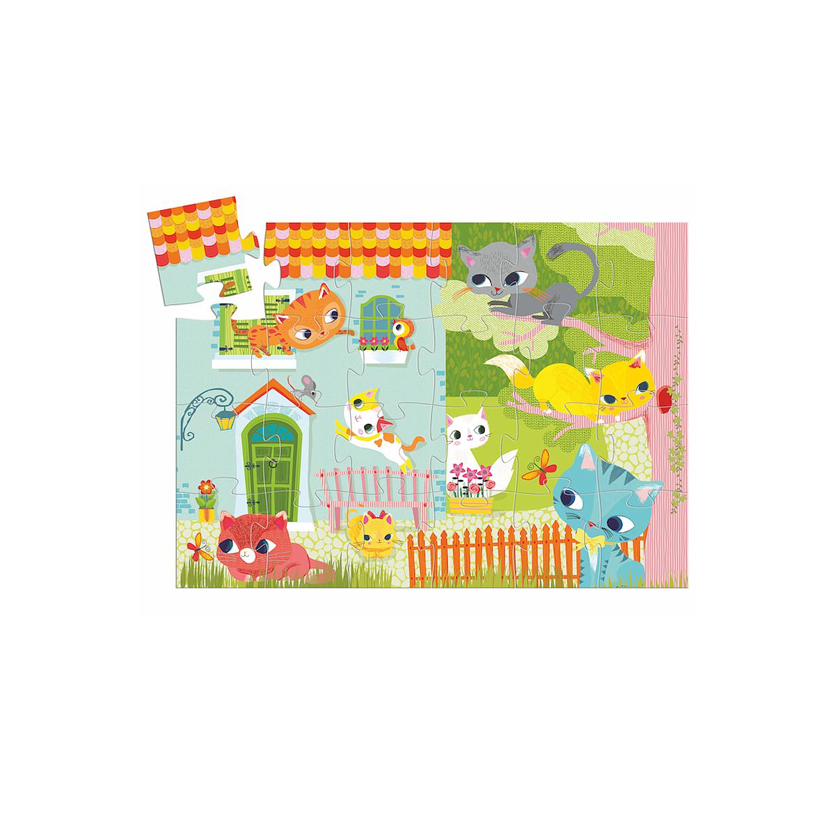 Puzzle silhouette-24pcs PACHAT & SES AMIS Djeco