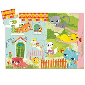 Puzzle silhouette-24pcs PACHAT & SES AMIS Djeco