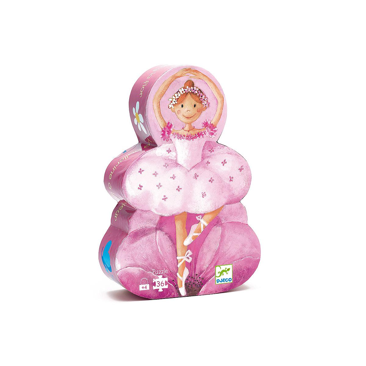 Puzzle silhouette-36pcs LA BALLERINE À LA FLEUR Djeco