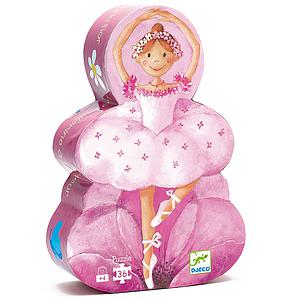 Puzzle silhouette-36pcs LA BALLERINE À LA FLEUR Djeco