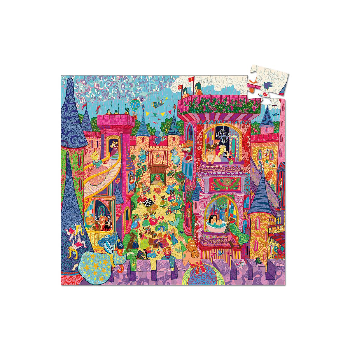 Puzzle silhouette-54pcs CHÂTEAU FÉERIQUE Djeco