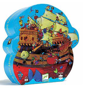 Puzzle silhouette-54pcs LE BATEAU DE BARBEROUSSE Djeco