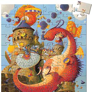Puzzle silhouette-54pcs VAILLANT & LES DRAGONS Djeco