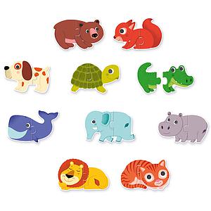 Puzzles duo-trio Puzzle Duo Animaux Djeco