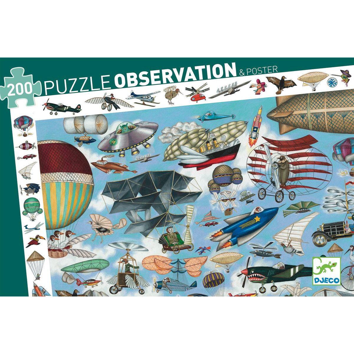 Puzzles observation 200pces AÉRO CLUB Djeco