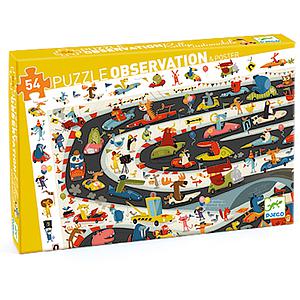 Puzzles observation Rallye automobile - 54 pcs Djeco