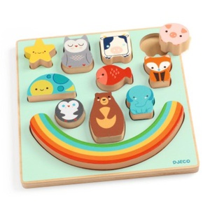 Puzzles Relief Puzz & Boom Rainbow Djeco