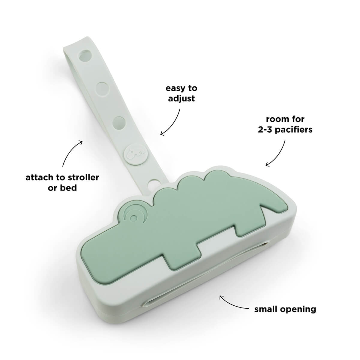 Range tétine silicone CROCO Done by Deer Green
