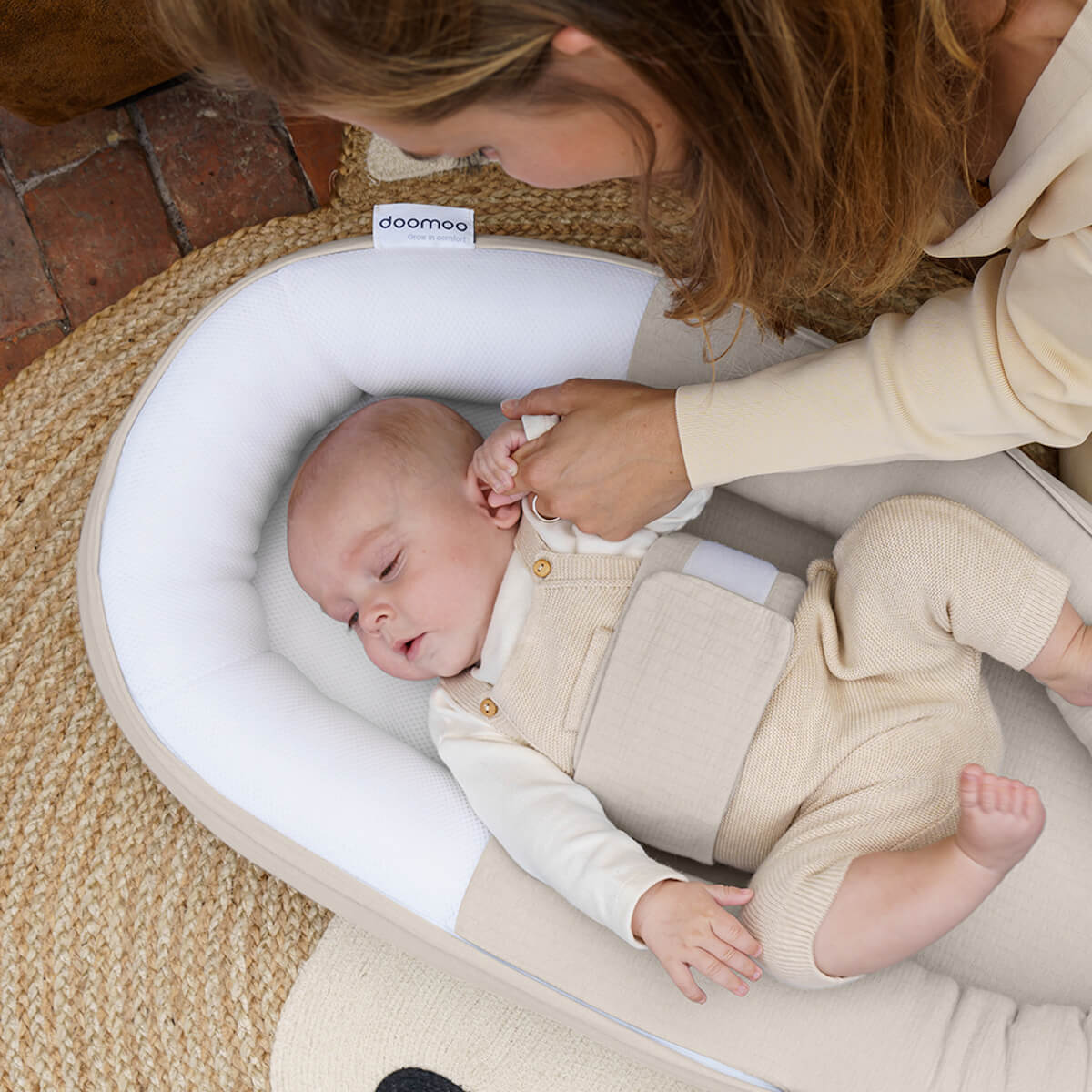 Réducteur de lit COCOON Doomoo Tetra Jersey Sand