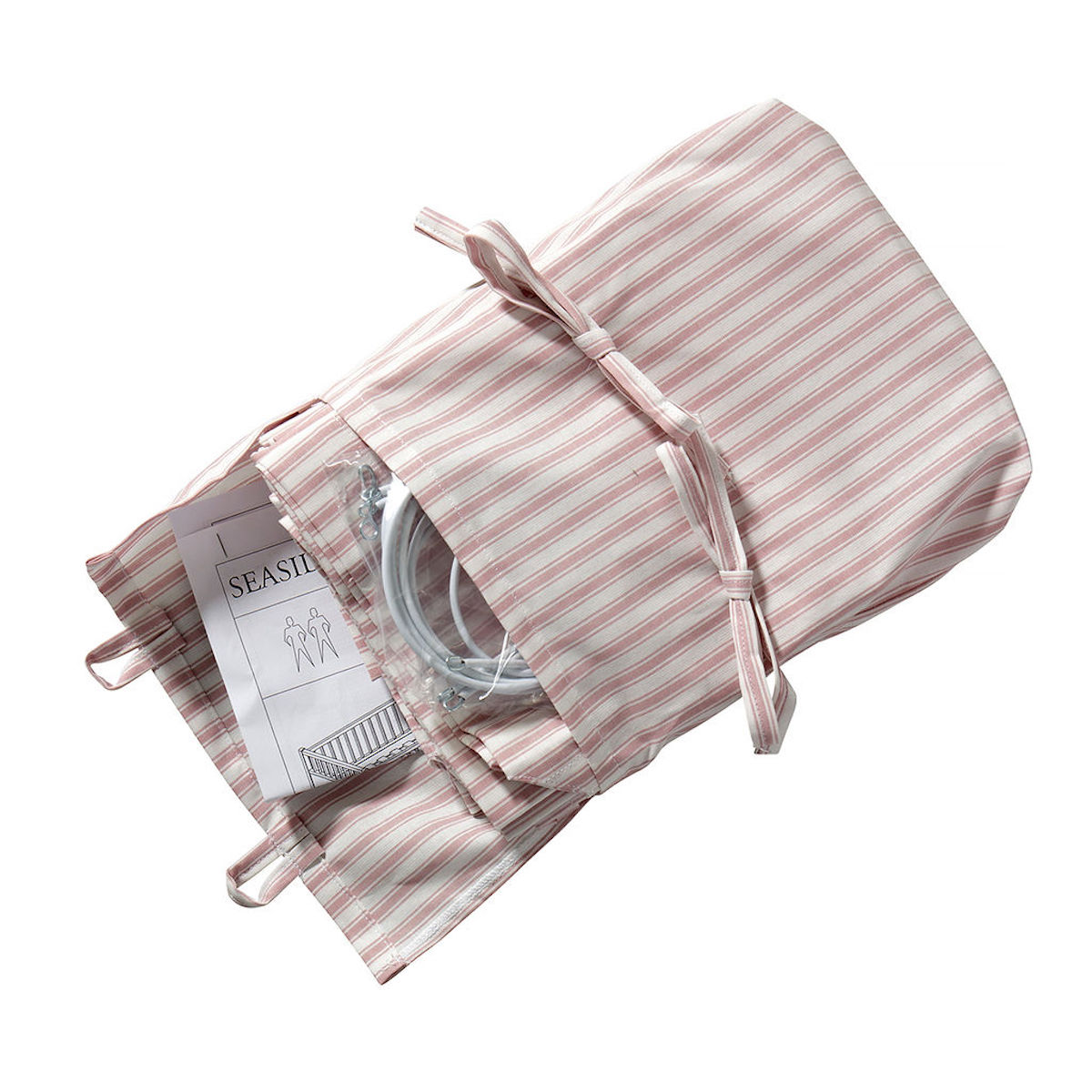 Rideau lit superposé/mi-haut SEASIDE CLASSIC Oliver Furniture rayé rose