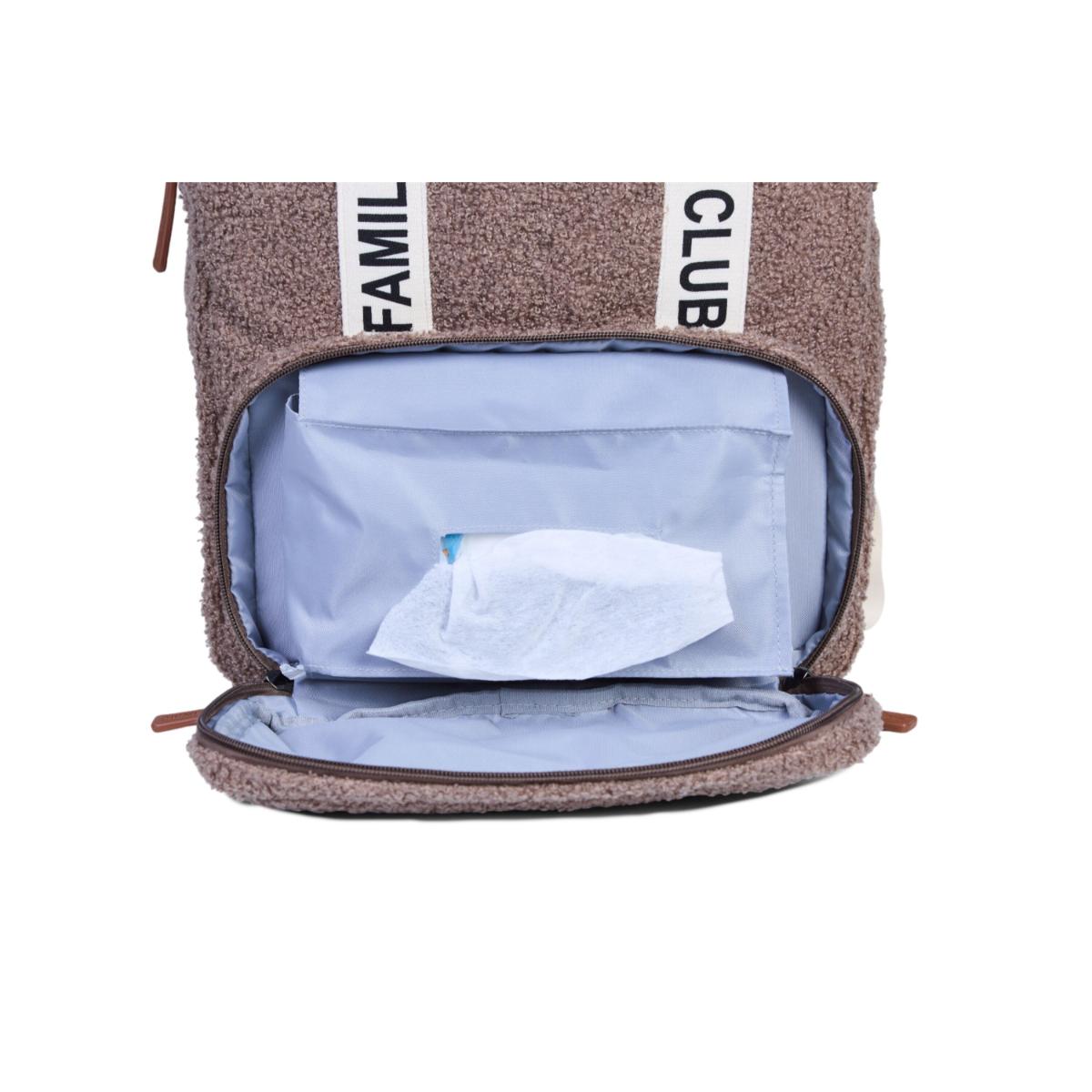 Sac à dos à langer FAMILY CLUB SIGNATURE Childhome Teddy soft brown
