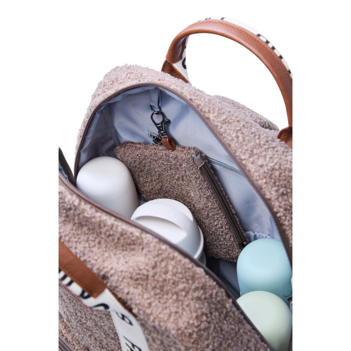 Sac à dos à langer FAMILY CLUB SIGNATURE Childhome Teddy soft brown