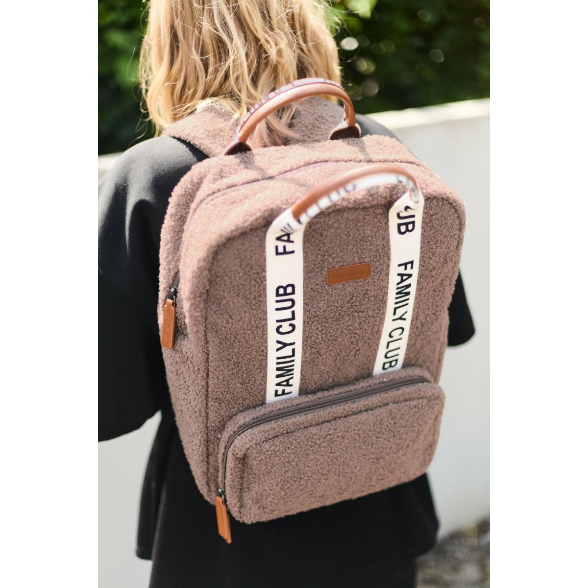 Sac à dos à langer FAMILY CLUB SIGNATURE Childhome Teddy soft brown
