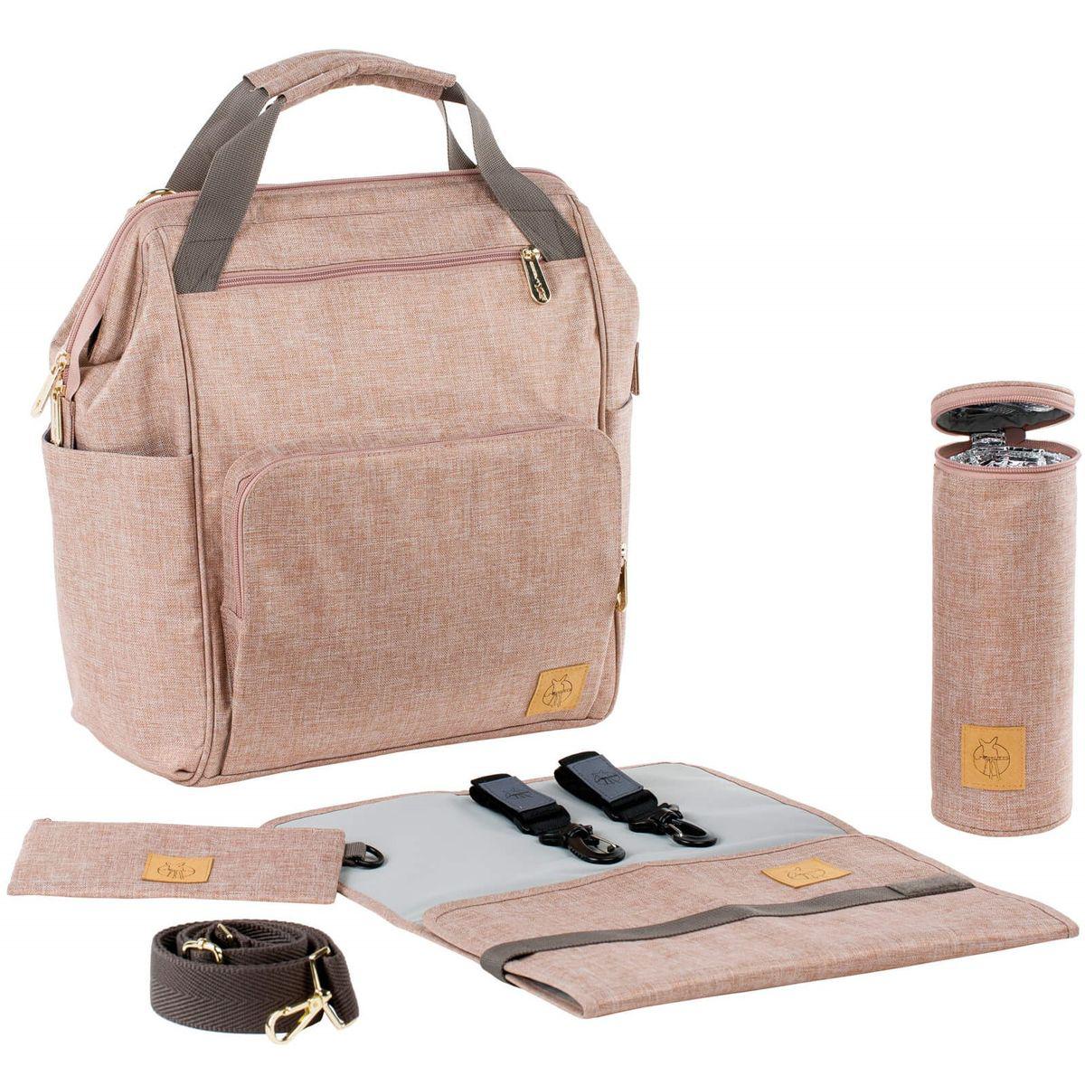 Sac à dos à langer GOLDIE Laessig rose