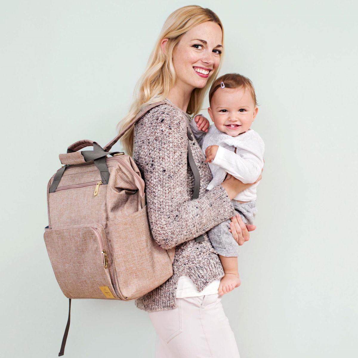 Sac à dos à langer GOLDIE Laessig rose