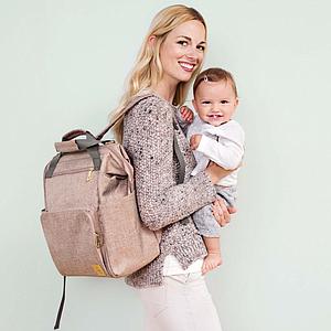 Sac à dos à langer GOLDIE Laessig rose