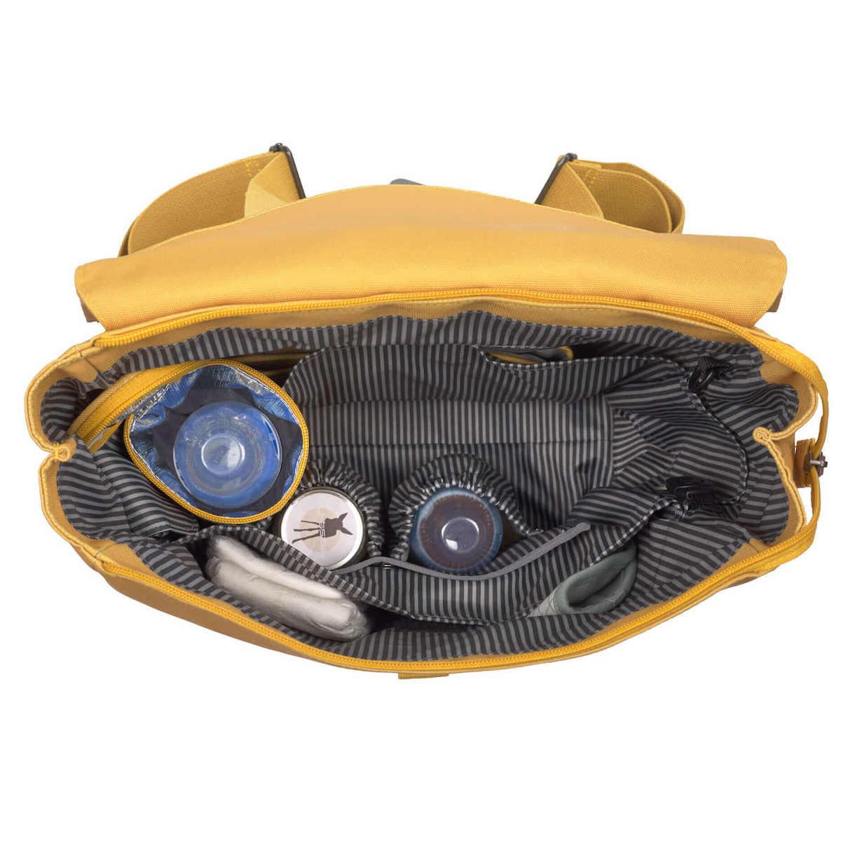 Sac à dos à langer GREEN LABEL Laessig Adventure lemon curry