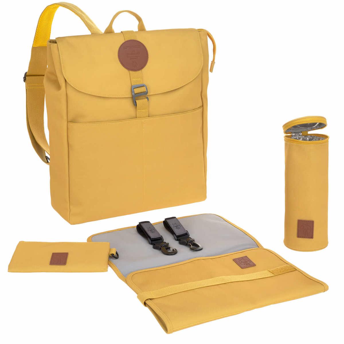 Sac à dos à langer GREEN LABEL Laessig Adventure lemon curry