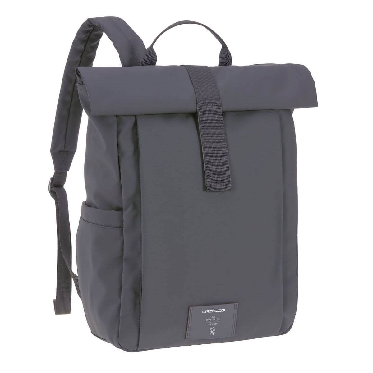 Sac à dos à langer ROLLTOP Laessig anthracite