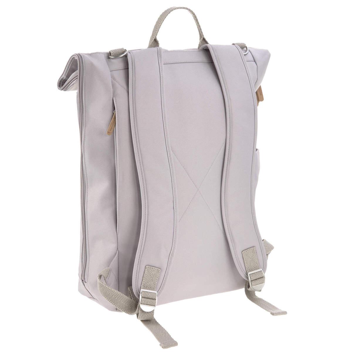 Sac à dos à langer ROLLTOP Laessig gris