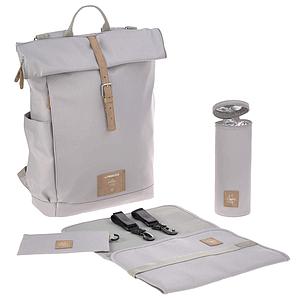 Sac à dos à langer ROLLTOP Laessig gris