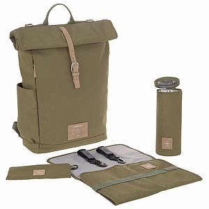 Sac à dos à langer ROLLTOP Laessig olive