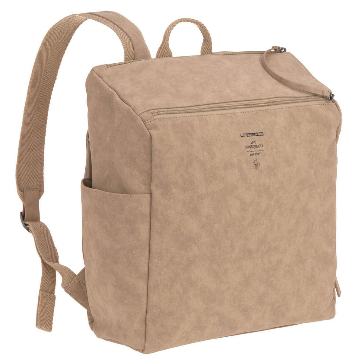 Sac à dos à langer TEN Laessig camel