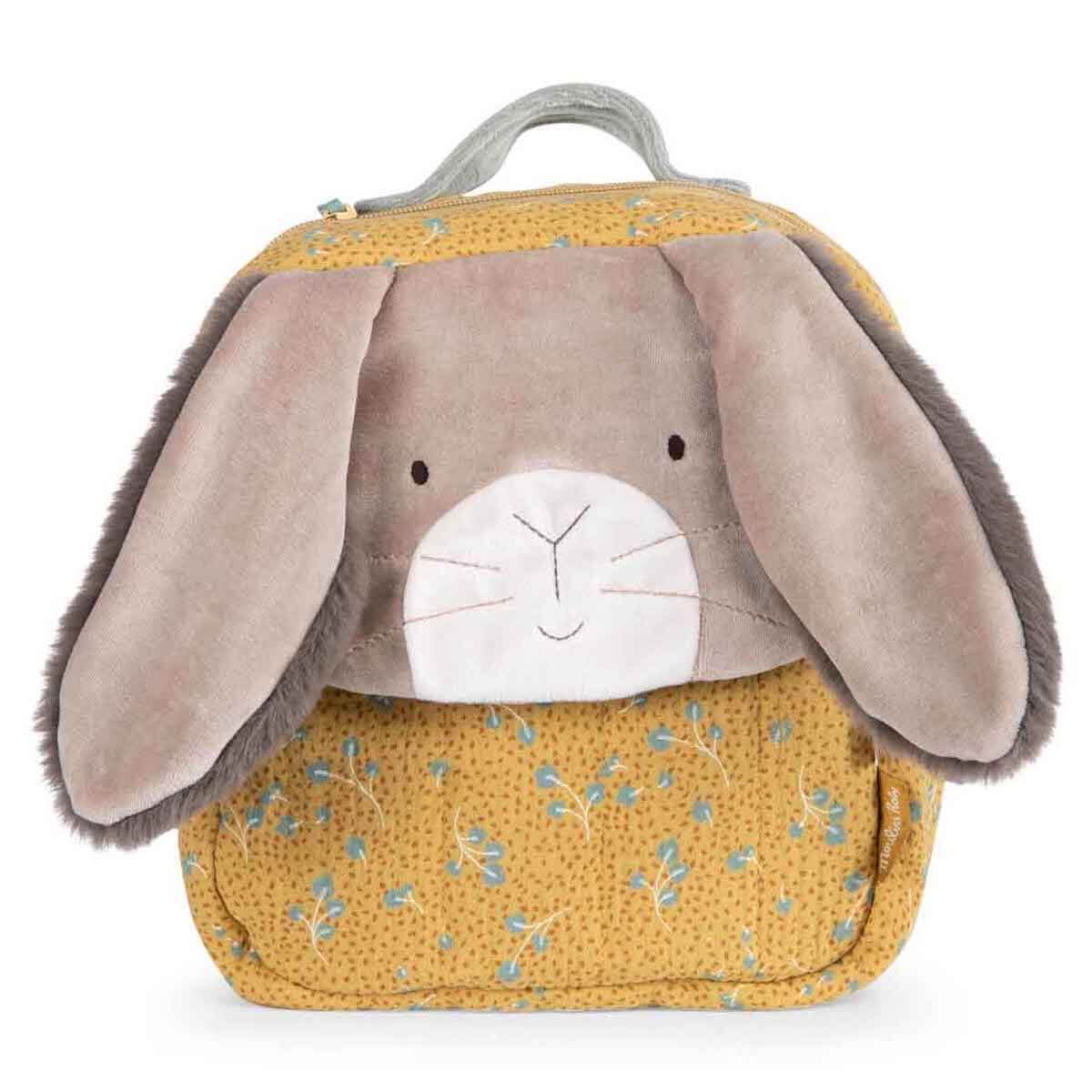 Sac à dos lapin TROIS PETITS LAPINS Moulin Roty ocre