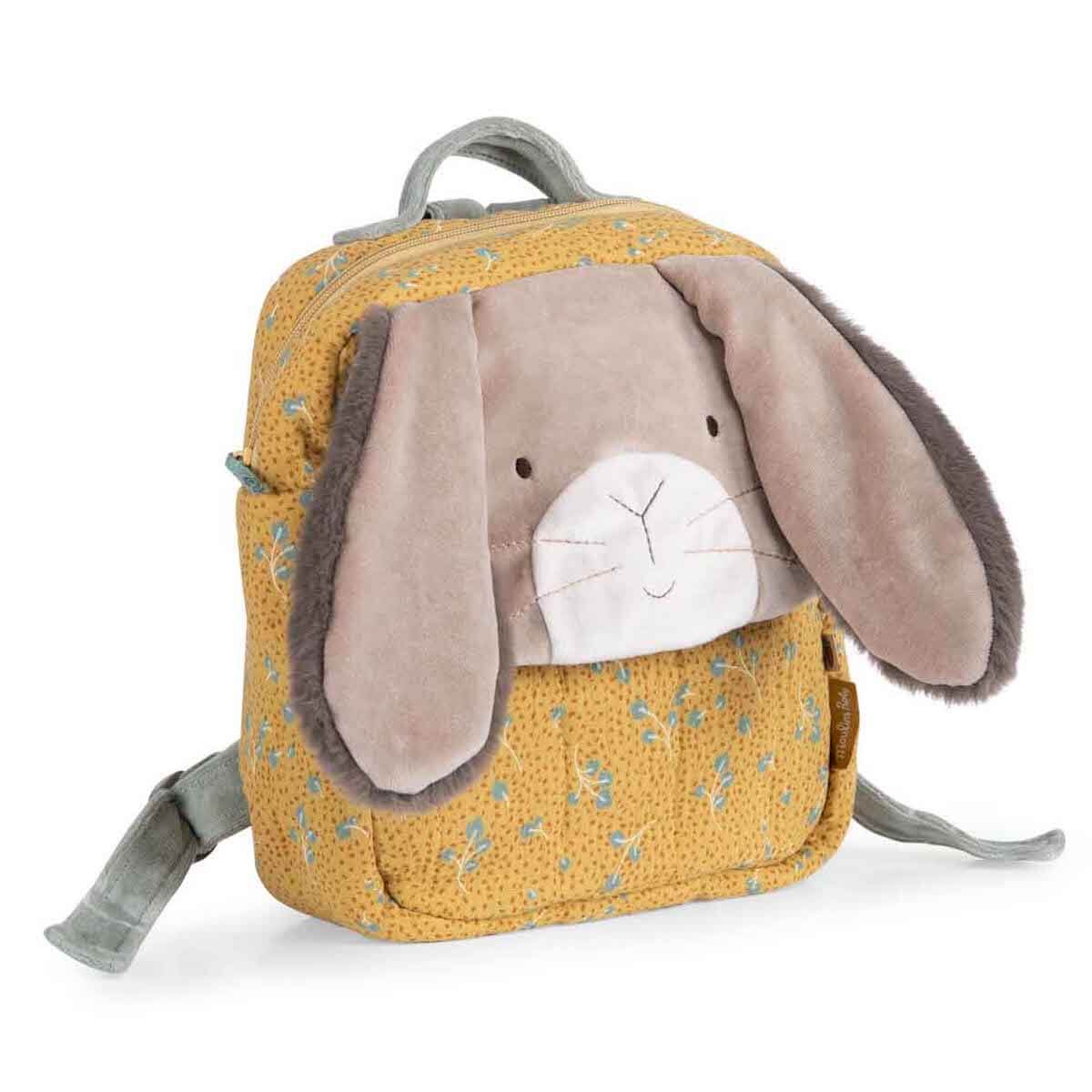 Sac à dos lapin TROIS PETITS LAPINS Moulin Roty ocre