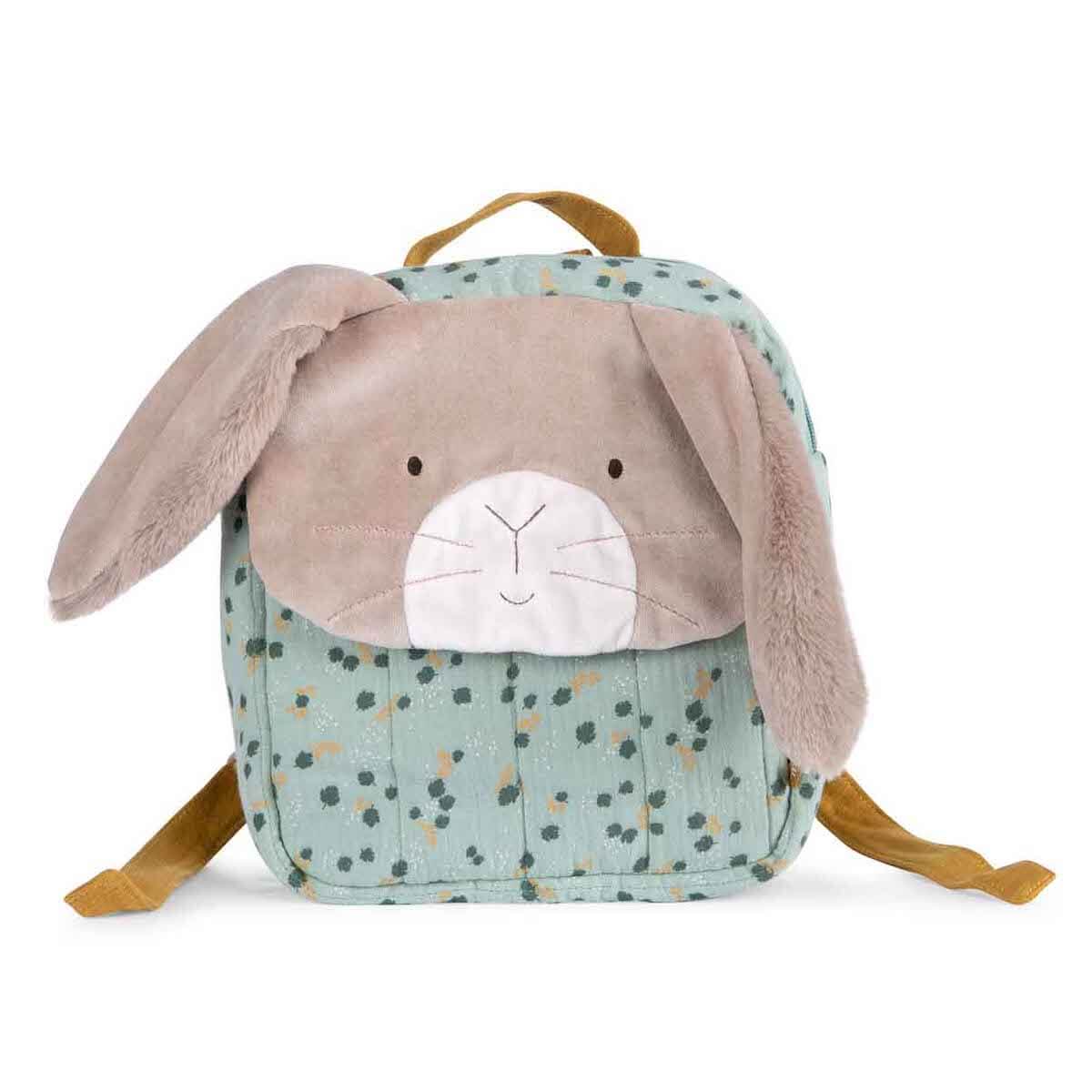 Sac à dos lapin TROIS PETITS LAPINS Moulin Roty sauge