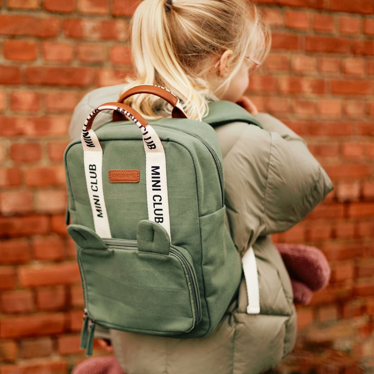 Sac à dos mini SIGNATURE Childhome canvas vert