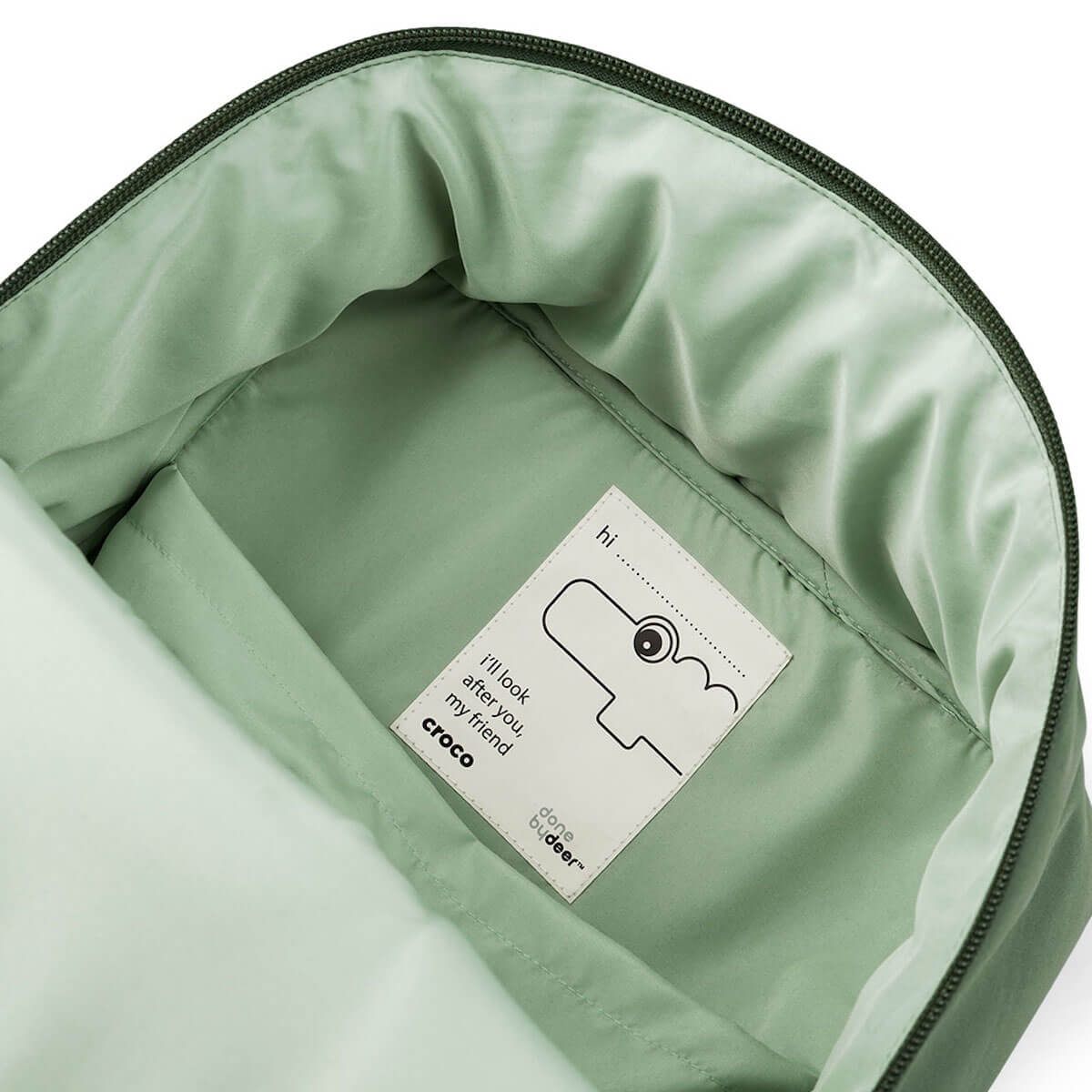 Sac à dos rembourré CROCO Done by Deer vert
