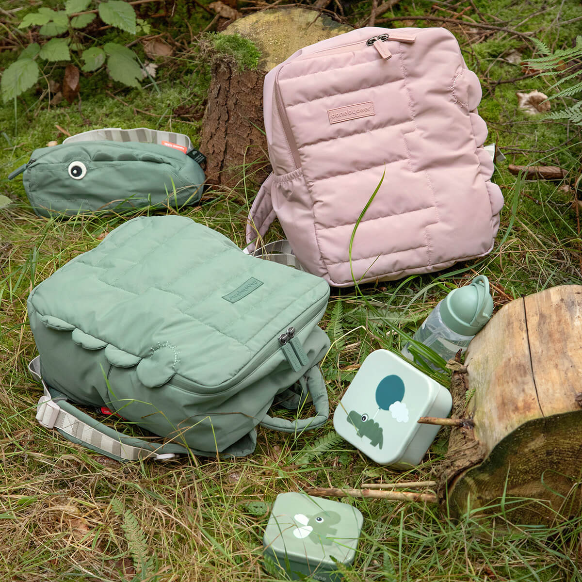 Sac à dos rembourré CROCO Done by Deer vert