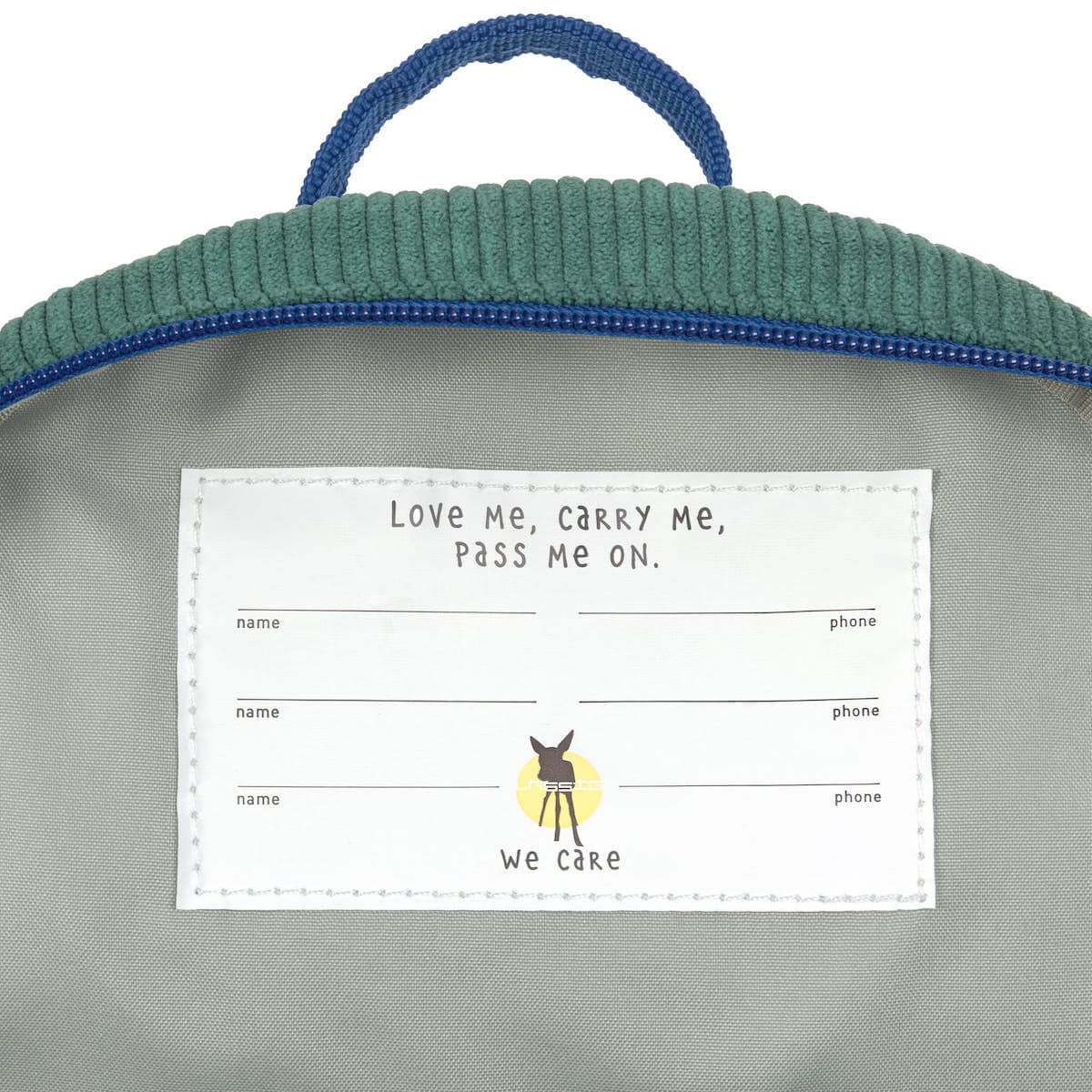 Sac à dos TINY CORD LITTLE GANG Laessig Fun ocean green