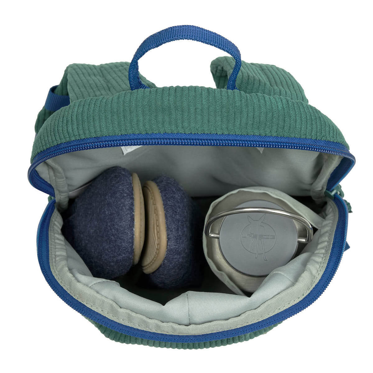 Sac à dos TINY CORD LITTLE GANG Laessig Fun ocean green