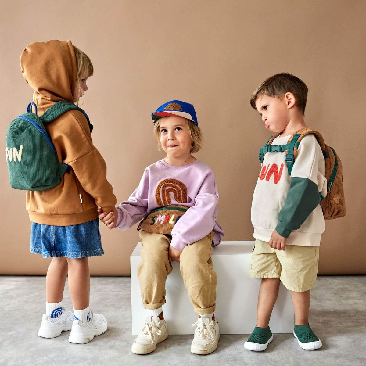 Sac à dos TINY CORD LITTLE GANG Laessig Fun ocean green